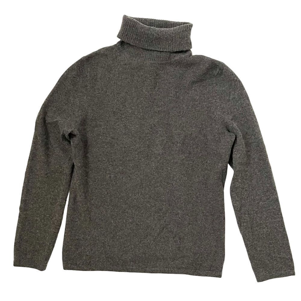 Lord & Taylor 100% Cashmere Turtleneck Sweater - Gray - Size XL